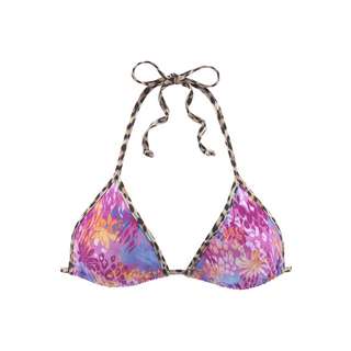 Buffalo Triangel-Bikini-Top Bikini Oberteil Damen rosa bedruckt