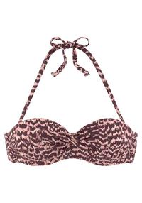 Lascana B&uuml;gel-Bandeau-Bikini-Top Bikini Oberteil Damen - bordeaux