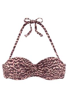 Lascana Bügel-Bandeau-Bikini-Top Bikini Oberteil Damen bordeaux