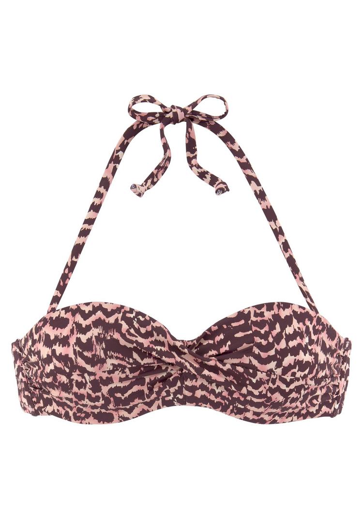 Lascana Lascana B&uuml;gel-Bandeau-Bikini-Top Bikini Oberteil Damen - bordeaux - 0 | SportScheck