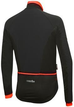 Rückansicht von RH+ Logo Alfa Padded Jkt Fahrradjacke Herren black/red code/reflex