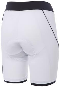 Rückansicht von RH+ Pista W Short Fahrradtights Damen white-black