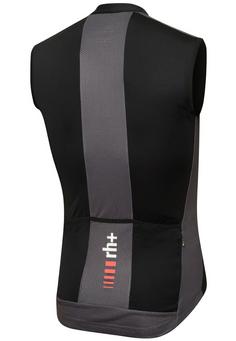 Rückansicht von RH+ New Primo Sleeveless Jersey Fahrradtrikot Herren black-beluga black-red code