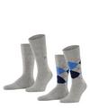 Burlington Everyday Mix SO 2-Pack Socken Herren - light grey (3400)