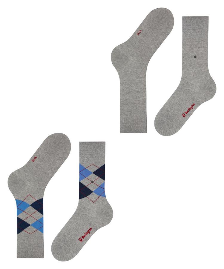 Burlington Burlington Everyday Mix SO 2-Pack Socken Herren - light grey (3400) - 2 | SportScheck
