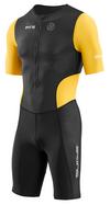 Skins Brand S/S Triathlonanzug Herren - black/zest