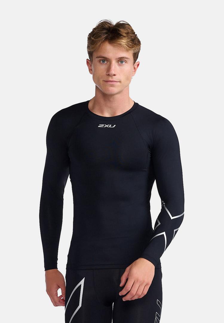 2XU 2XU Core Compression Long Sleeve Funktionsshirt Herren - black-silver - 0 | SportScheck