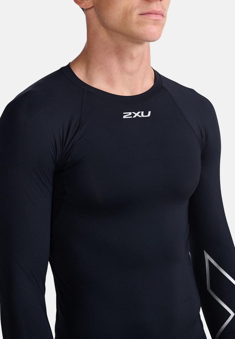 2XU 2XU Core Compression Long Sleeve Funktionsshirt Herren - black-silver - 2 | SportScheck