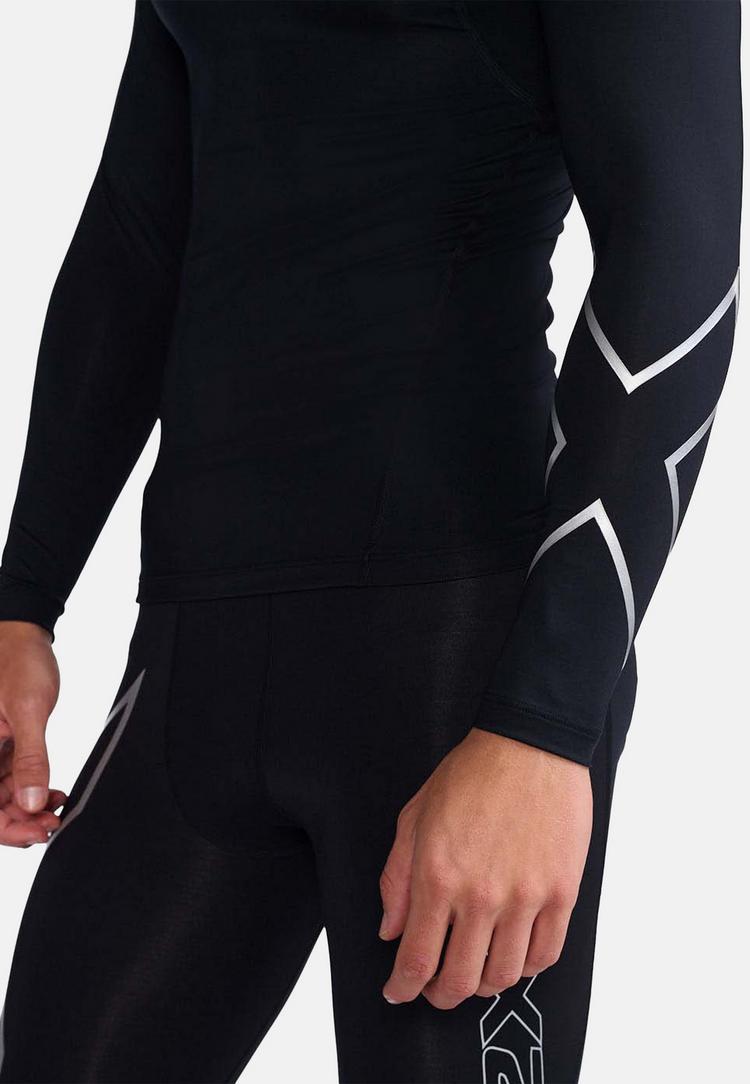 2XU 2XU Core Compression Long Sleeve Funktionsshirt Herren - black-silver - 3 | SportScheck