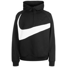 Nike Swoosh Hoodie Herren schwarz / weiß