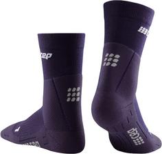 Rückansicht von CEP Cold Weather Mid Cut Laufsocken Damen purple