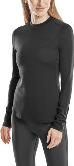 Rückansicht von CEP Merino Cold Weather Shirt Longsleeve Laufshirt Damen black