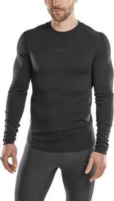 Rückansicht von CEP Merino Cold Weather Shirt Longsleeve Laufshirt Herren black