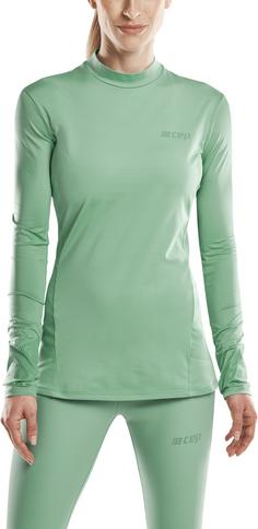 Rückansicht von CEP Cold Weather Shirt Longsleeve Laufshirt Damen green