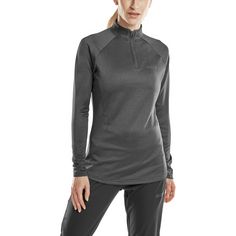 Rückansicht von CEP Cold Weather Zip Shirt Longsleeve Laufshirt Damen black