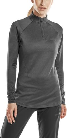 Rückansicht von CEP Cold Weather Zip Shirt Longsleeve Laufshirt Damen black
