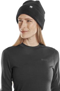 Rückansicht von CEP Cold Weather Merino Beanie Laufmütze black