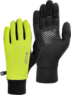 CEP Reflective Gloves Laufhandschuhe black/neon yellow