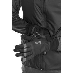 Rückansicht von CEP Cold Weather Gloves Laufhandschuhe black