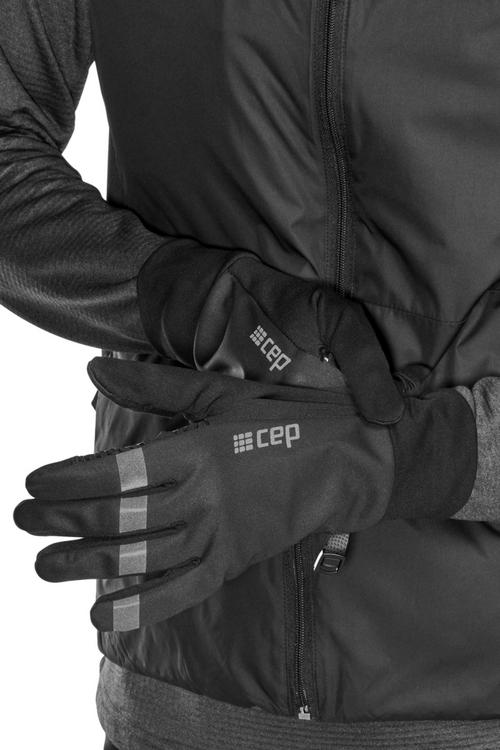 Rückansicht von CEP Cold Weather Gloves Laufhandschuhe black