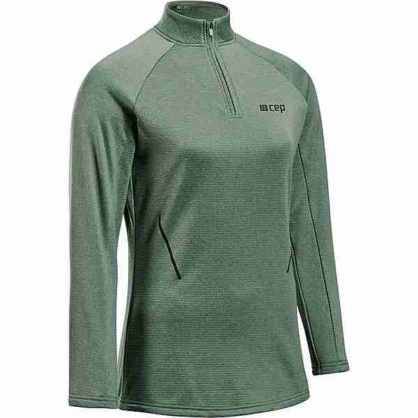 CEP Cold Weather Zip Shirt Longsleeve Laufshirt Damen green