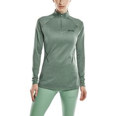 Rückansicht von CEP Cold Weather Zip Shirt Longsleeve Laufshirt Damen green