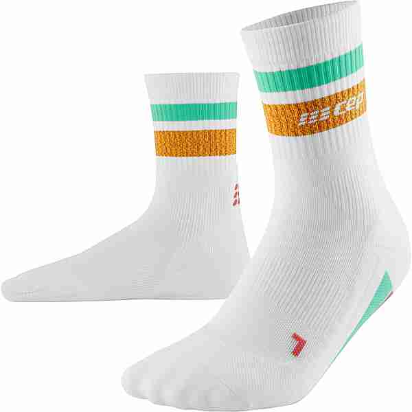 CEP Miami Vibes Running Compression Socks Laufsocken Damen white/orange&mint