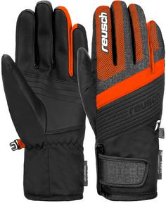 Reusch Duke R-TEX XT Junior Skihandschuhe Kinder 7677 blck/blck melan/shoc oran