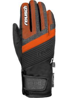 Rückansicht von Reusch Duke R-TEX XT Junior Skihandschuhe Kinder 7677 blck/blck melan/shoc oran