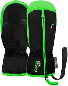 Reusch Ben Mitten Skihandschuhe Kinder 7716 black / neon green