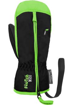 Rückansicht von Reusch Ben Mitten Outdoorhandschuhe Kinder 7716 black / neon green
