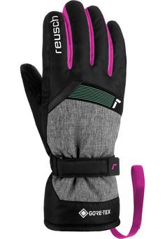 Rückansicht von Reusch GORE-TEX Flash GORE-TEX Junior Skihandschuhe Kinder 7771 blck/blck melang/pink glo