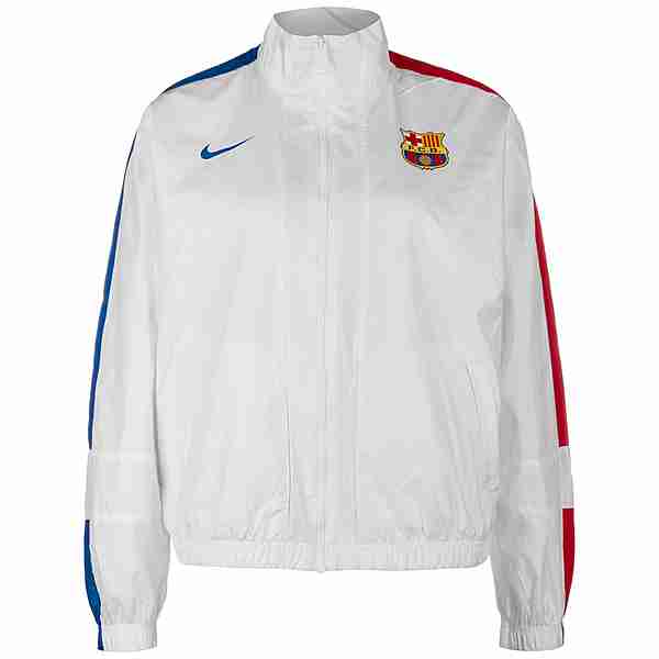 Nike FC Barcelona Essential Trainingsjacke Damen weiß / rot