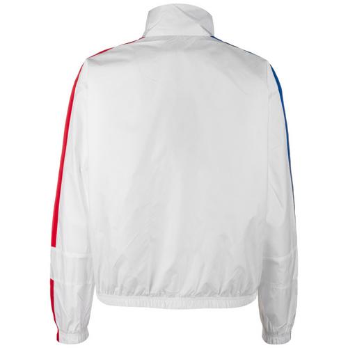 Rückansicht von Nike FC Barcelona Essential Trainingsjacke Damen weiß / rot