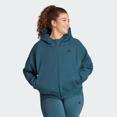 Rückansicht von adidas adidas Z.N.E. Zip-Hoodie – Große Größen Sweatjacke Damen Arctic Night