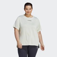 Rückansicht von adidas TERREX Multi T-Shirt – Große Größen T-Shirt Damen Linen Green