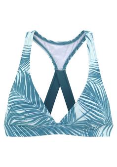 LASCANA Active Triangel-Bikini-Top Bikini Oberteil Damen petrol bedruckt