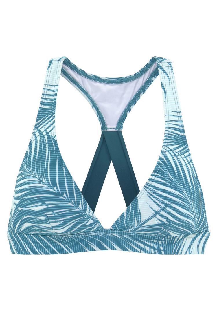 LASCANA Active LASCANA Active Triangel-Bikini-Top Bikini Oberteil Damen - petrol bedruckt - 0 | SportScheck
