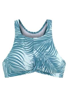 LASCANA Active Crop-Bikini-Top Bikini Oberteil Damen petrol bedruckt