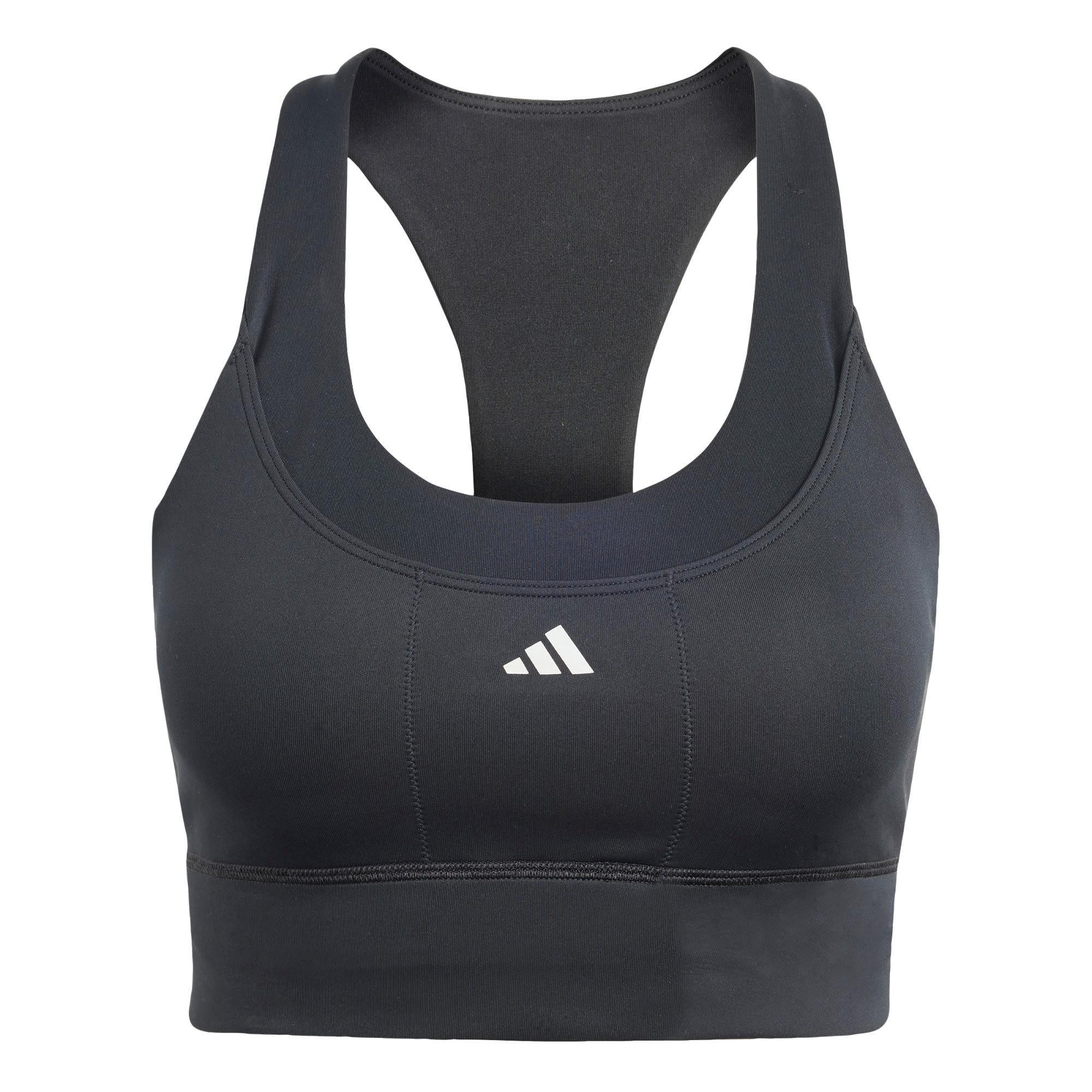 adidas Training Plus – Sport-BH in Schwarz mit mittlerer