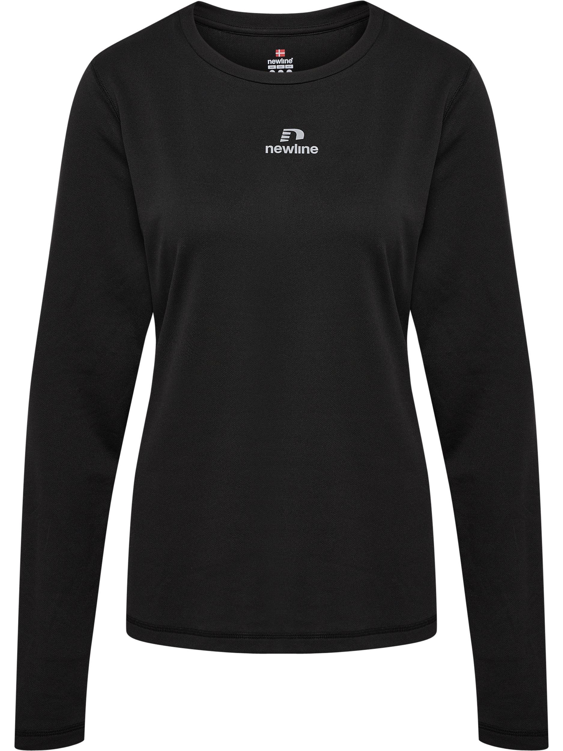 Newline nwlBEAT POLY LS TEE WOMAN T-Shirt Damen BLACK