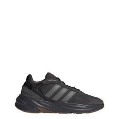 Rückansicht von adidas Ozelle Schuh Sneaker Carbon / Grey Four / Pulse Lime