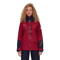 Rückansicht von Mammut Haldigrat Air HS Hooded Hardshelljacke Damen blood red-marine