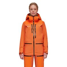 Rückansicht von Mammut GORE-TEX Eiger Free Pro Hooded Hardshelljacke Damen solar dust-arumita