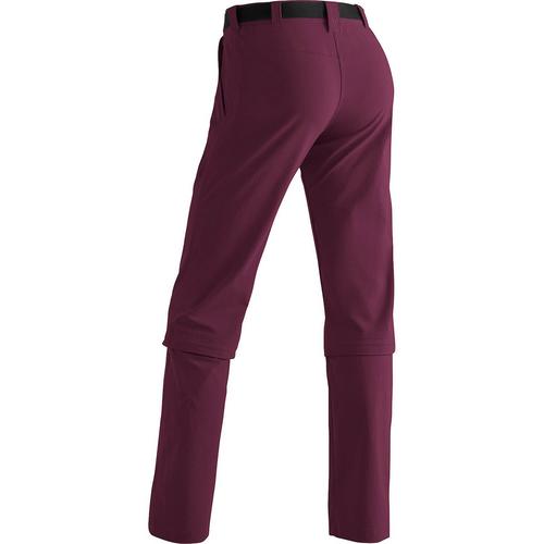 Rückansicht von Maier Sports Arolla Funktionsshorts Damen Pflaume