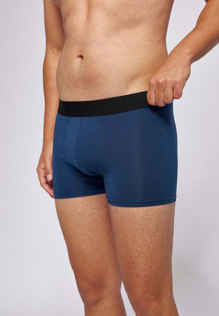 Snocks Snocks Boxershorts ohne Logo aus Bio-Baumwolle Unterhose Herren - blau - 3 | SportScheck