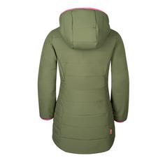 Rückansicht von Trollkids Stavanger Winterjacke Kinder Dunkle Olive/Hellmagenta