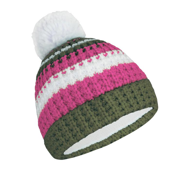 Trollkids Trollkids Hallingdal Bommelm&uuml;tze M&auml;dchen - Dunkle Olive/Hellmagenta - 0 | SportScheck