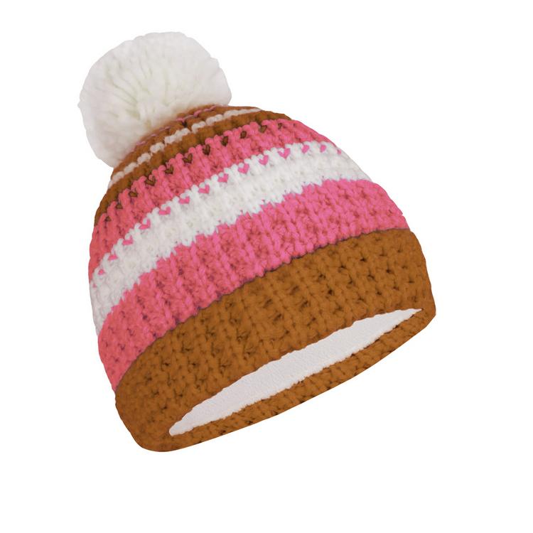 Trollkids Trollkids Hallingdal Bommelm&uuml;tze M&auml;dchen - Karamell-Braun/Lachsrosa - 0 | SportScheck