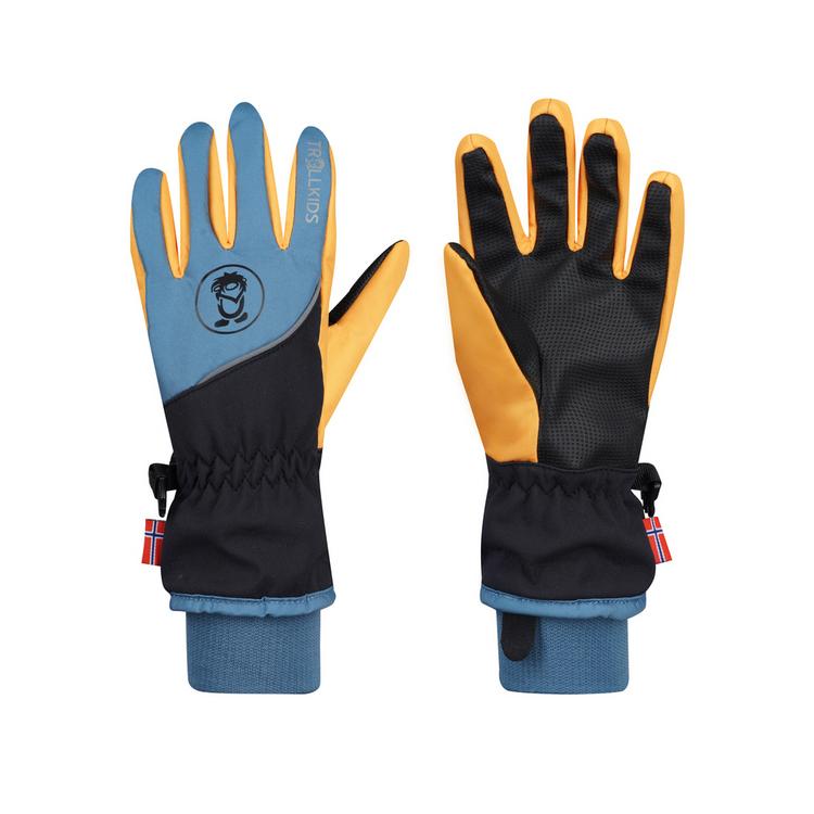 Trollkids Trollkids Trolltunga Handschuh Kinder - Schwarz/Stahlblau/Mango - 0 | SportScheck